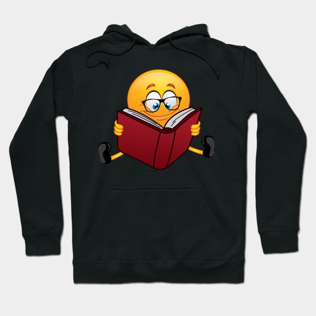 Nerdy Reading emoticon' Cute Reading emoticon Gift Hoodie by ourwackyhome